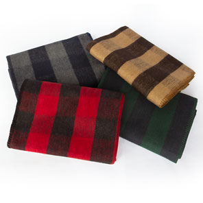 Striped Camping Wool Blanket