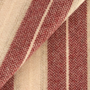 1122 - Natural Stripe With Antique Red