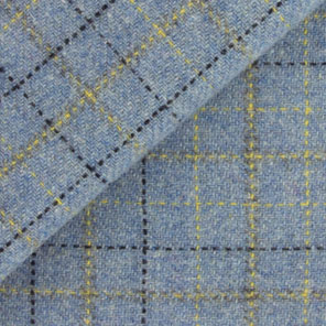 5726 - Light Blue Windowpane with Black & Yellow High Lights