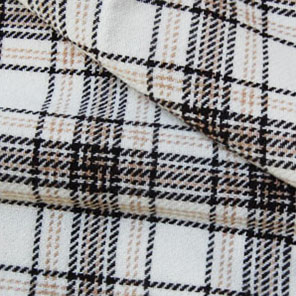 Washed Wool Darker Glen Plaid