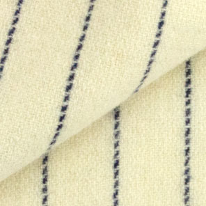 723 - Creamy Background with Dark Navy Thread