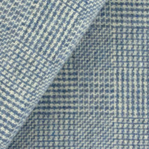 9920 - Blue & Cream Textured Glen Plaid