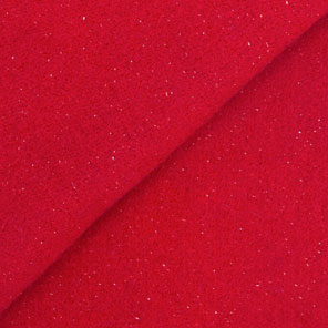 Hand-Dyed Red over 8313 Silver Sparkle