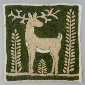 Scandinavian Deer Felting Kit - Green