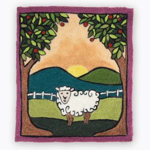 Folk Art Sheep Needle Felting Kit
