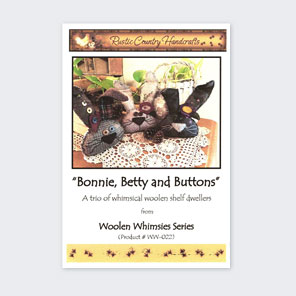 Bonnie, Betty and Buttons Wool Applique Pattern