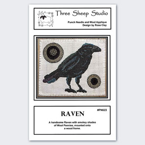 Raven Punch Needle Paper Pattern