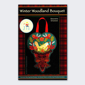 Winter Woodland Bouquet Wool Applique Pattern