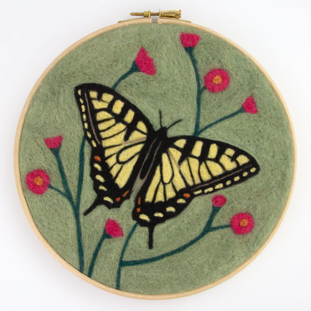 Monarch Butterfly Felt Embroidery Kit | Harts Fabric