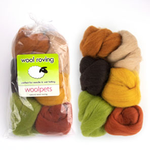 Earth Tones Wool Roving Set