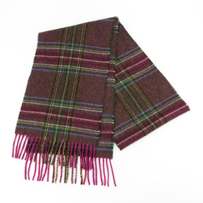 Cranberry Country Check Scarf