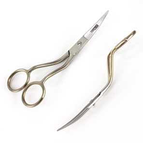 Stainless Steel 5 1/2” Bent Handle Curved Tip Scissors